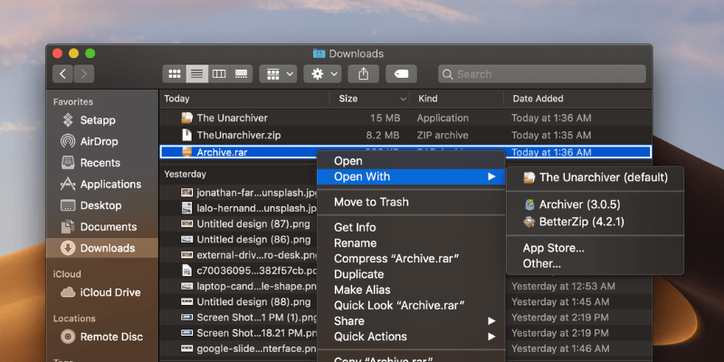 unzip files for mac free